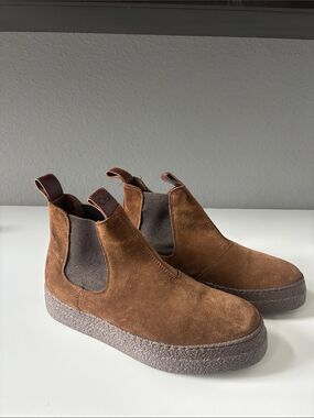 Suede Mazzini OA Chelsea Platform Boots in Brown